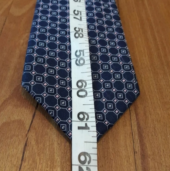 Tommy Hilfiger Mens Tie Blue Multicolor Geo Print - Picture 6 of 8